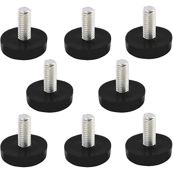 Paket med 8 Justerbara Möbelfötter, Nivelleringsfötter, Bordsglidare, M6 X 15 Mm Present {Db}