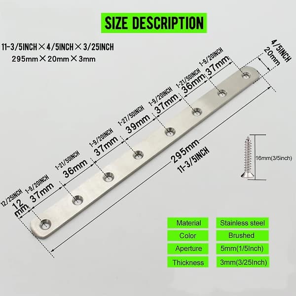 Platt reparationsplatta för trä (4-pack)
