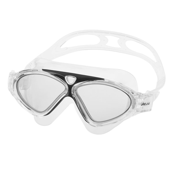 Svømmebriller, anti-dug Ingen lækage Clear Vision Anti-Slip Let justerbar komfort (sort)