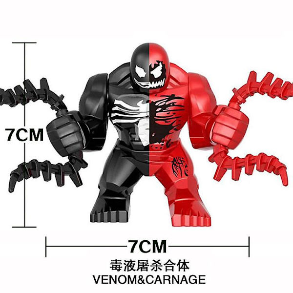 18 stk. Spiderman Venom Minifigurer Byggeklodser Actionfigurer Sæt {Db}