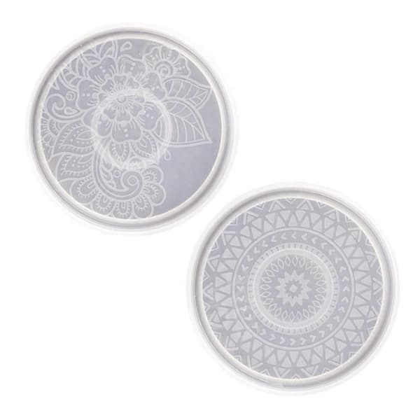 DIY Rund Form Silikone Coaster Form til Håndværk 2 Stk Krystal Epoxy Form [DB]