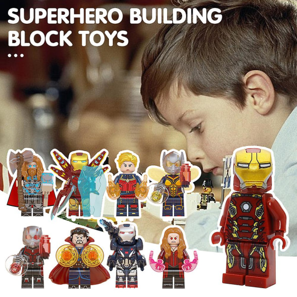 Barns superhjältebyggstenar Leksak Roligt pusselspel Leksaker Nyårspresent [DB] Hulk