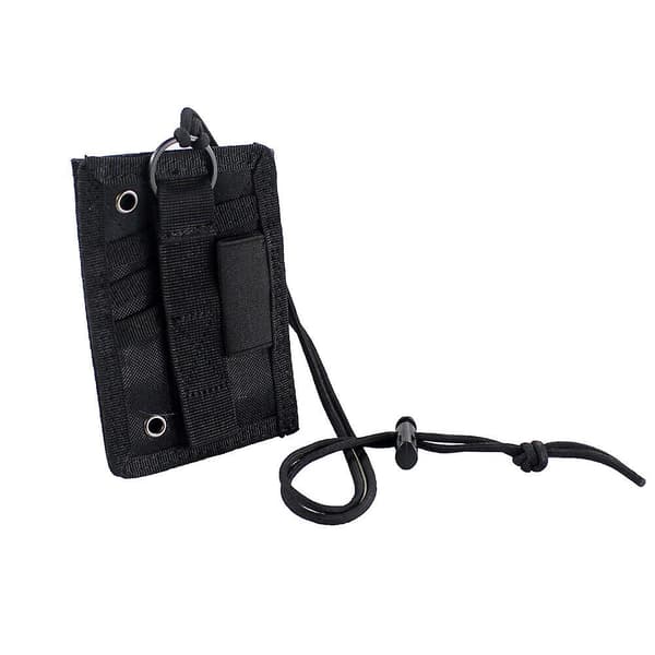 Taktisk ID-kortholder Organizer Hook&Loop Patch Badge Holder med nakkestropp [DB] Black