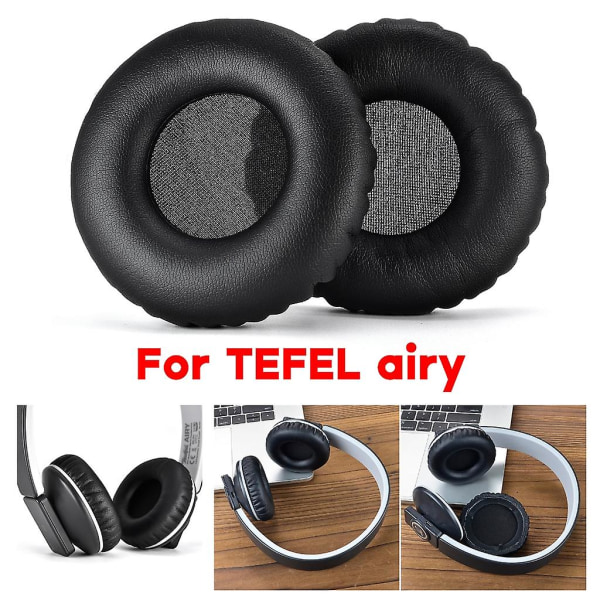 Mukavat korvatyynyt Tefel Airy Headset -kuulokkeet korvatyynyt melua vaimentavat hihat Mukavat tyynyt Ergonominen muotoilu