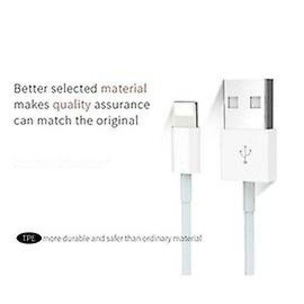 Iphone-laderkabelsett med 3 stk. Kompatibel med Apple Lightning-kabel 2 m hurtiglading for Iphone SE [DB]