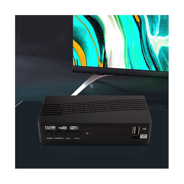 Hd99 Fta Hevc 265 Dvb T2 Digitaalinen TV-viritin 265 Tv-vastaanotin Full HD Dvbt2 Videodekooderi Eu Plug