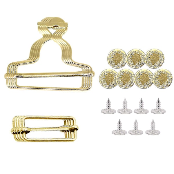 Dungaree Spænde Justerbare Skyderclips Med Jeansknapper db Gold 40mm x 4