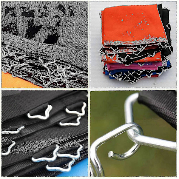 20 stycken triangelringspännen i rostfritt stål v-ringar kompatibla trampolin reservdel trampolinmatta [DB]