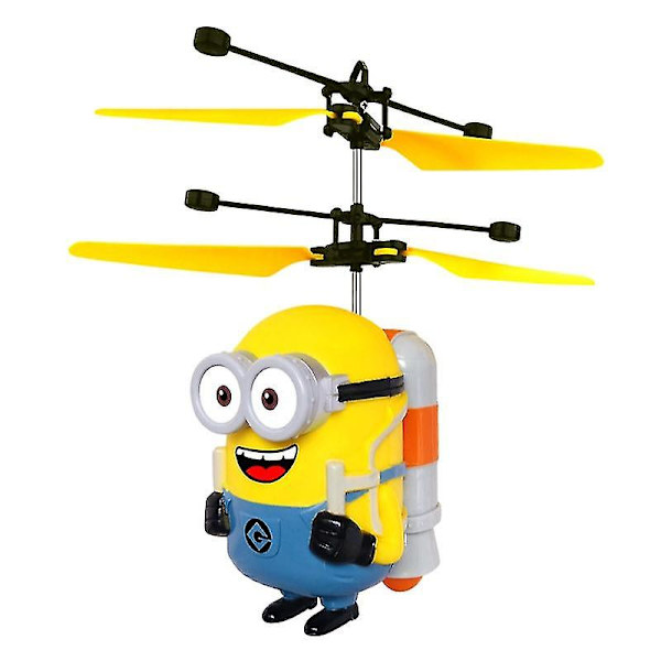Minions Flygplan Upphängd Laddning Anticollisionstålig Leksak Induktion Flygplan Fjärrkontroll Helikopter [DB]
