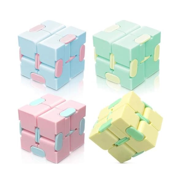 4 Fidget Infinity Cube -setti, Infinity Cube -setti, Mini Infinity Cube Kill Time, Dekompressiokuutio lelu, Rentouttava lelu [YJD]