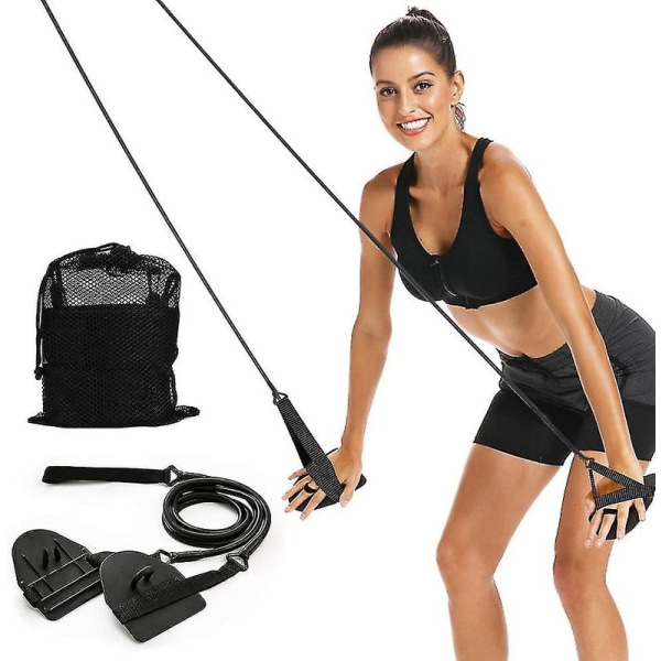 Dryland Powercord med padler, svømmearmstyrketræner, professionelt freestyle svømningsmodstandstræningsbåndsæt db B Advanced Set 80lbs