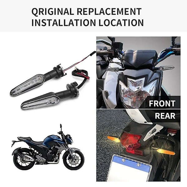 LED-blinklys for Yamaha MT07 Tracer 700 XJ6 FZ6 MT09 900 MT10 YZF R1 R3 R6 R25 FZ8 motorsykkel indikator blinklyslampe Db 2pcs