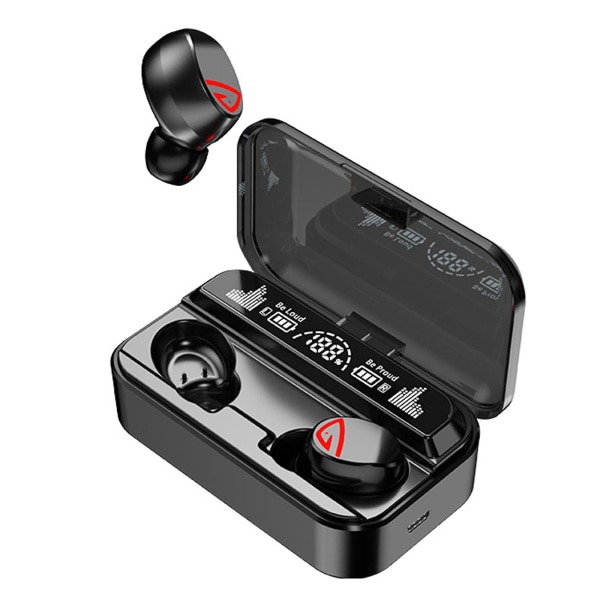 Bluetooth-kompatibel 5.2-hodetelefon In-ear-sportshodetelefoner Stereolydhodesett 2000 mah Lading for deksel Lavt strømforbruk Pink,M