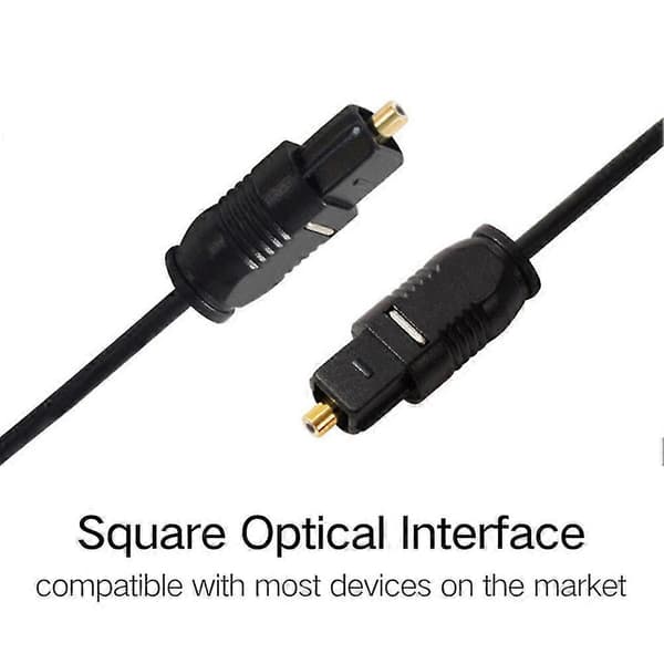 1/2/3/5/10/15/30m Optisk Toslink Digitalt Lydkabel til Højttaler TV[DB] 2M
