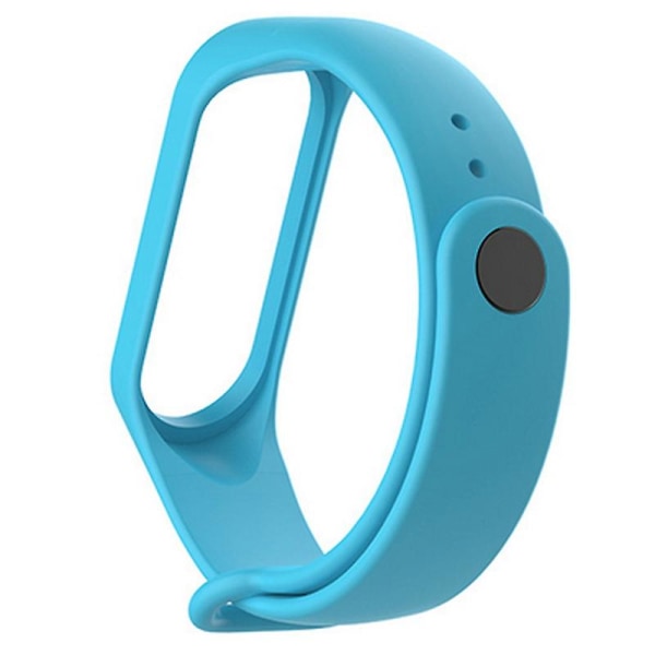 Myk silikon armbånd i helfarge til smartklokke, kompatibel med Xiaomi 3/4 Light Blue