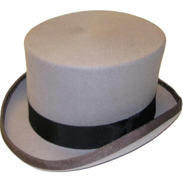 Handgjord Ull Top Hat Satin Fodrad Liten Till Xxl Y1 Kb db Grey XXL