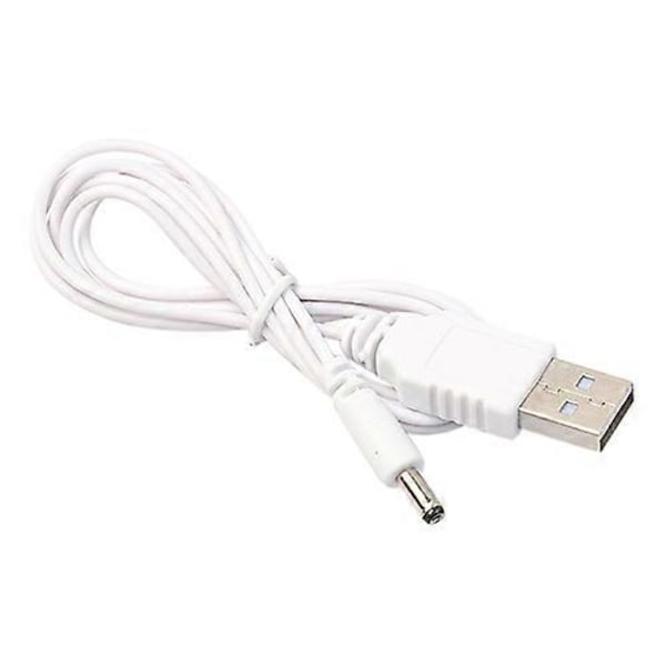 1m DC 3.5mm x 1.35mm Naaras USB Type A Uros Adapteri Virtajohto Kaapeli db White