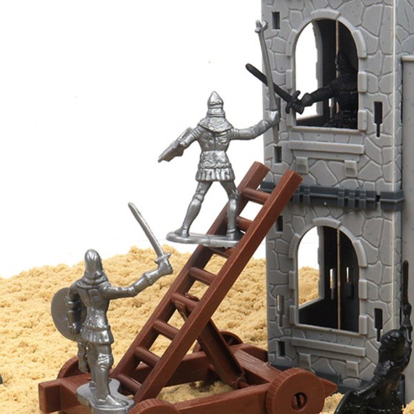 Slottssats Soldat Riddare Actionfigur Leksak För Pojkar Simulering Belägring Krigföring Db E