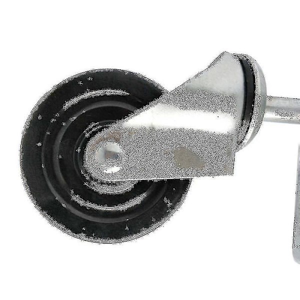 4 tum tunga gummi stumma fjäderbelastade grinddörrhjul Caster fjäderhjul Hemgrind dörrulle (1 st, svart)  [dB}