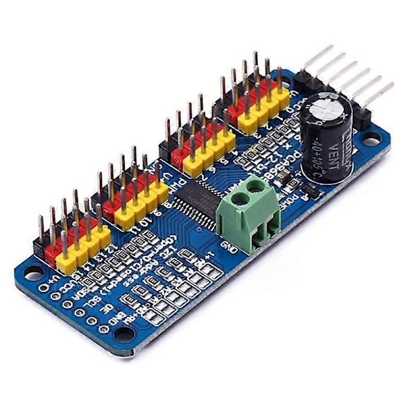 PCA9685 16-kanals 12-bit PWM Servo Motor Driver I2C-modul för eller Shield-modul Servo Shield DB Blue