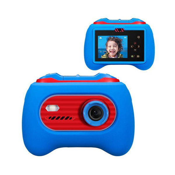 Barneskjerm Mini digitalt videoopptakskamera Pedagogisk babybursdagskamera, blått