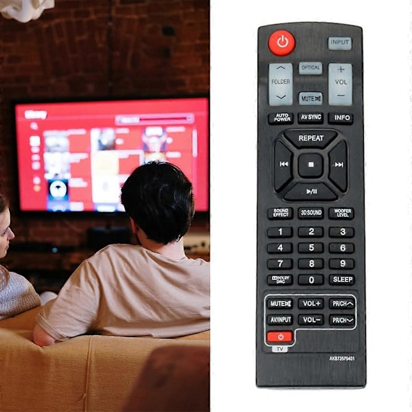 Fjernkontroll for LG Soundbar, Soundbar-kontroller erstatningsfjernkontroll AKB73575401 NB5540 NB4540 NB3530A LAP440 db