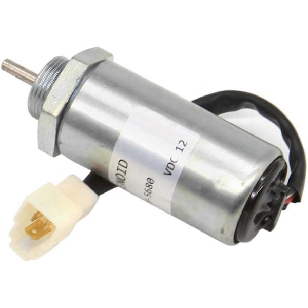 Grävmaskin Motorstopp Solenoid för ISUZU EX400 3LD1 3LD2 4LE1 12V 897329-5680 8973295680 [DB] Silver