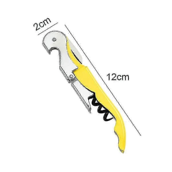 Søt iriserende flaskeåpner og foliekutter, barutstyr i rustfritt stål [DB] yellow