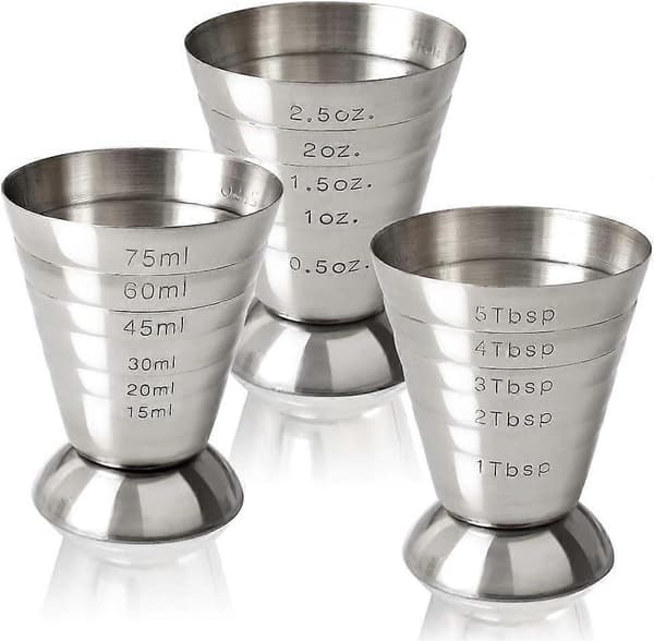 Rostfritt stål, 2,5 oz, 75 ml, 2-pack 4,5*5,5*6,9 cm [DB]