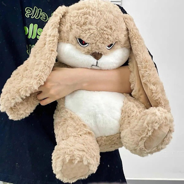 Pehmoinen vihainen pupu -pehmolelu pitkäkorvainen pupu pehmolelu Kawaii eläimet lapset nukke syntymäpäivälahja lapsille halailu pehmo Dy Xmas [DB] Bunny about 40-45cm