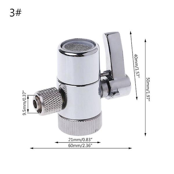 Vattenfilter Kranomkastare För Ventil Ro System 1/4\" 2.5/8\" 3/8\" Röranslutning [DB] 3