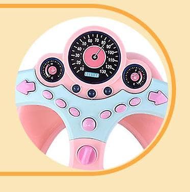 Lekeratt for barn - Simulert ratt for bil, liten ratt pink