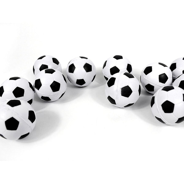 30-pack Mini Fotboll Stressboll Sport Stressboll Fest Liten Skum Fotboll För Barn Stress Reli db BlackWhite