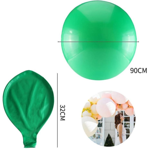 10 X Diameter 36\" Jätteballong Jumbo Latexballong För Bröllop Födelsedagsfest Babyshower Karneval Slumpmässig Färg DB