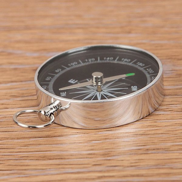 Vandring Lätt Aluminium Överlevnad Kompass Navigationsverktyg [db] Silver