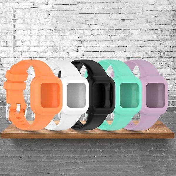 En-delt myk silikonarmbåndsrem for Garmin Fit Jr3/vivofit Jr.3 Red