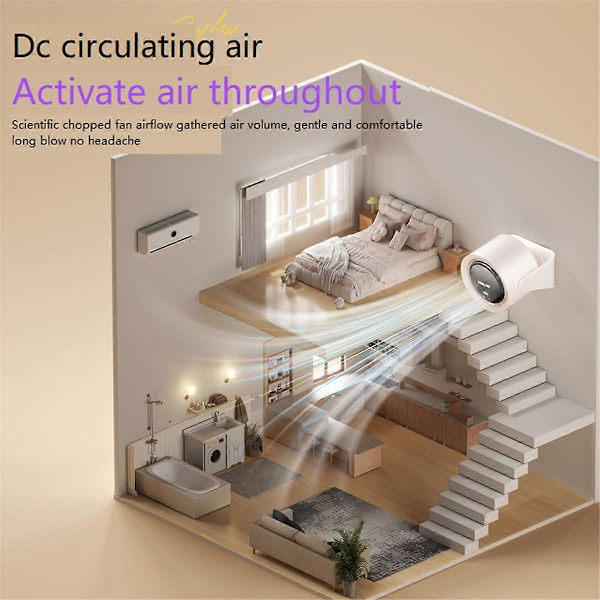 Sähköinen turbotuuletin langaton viileä ilma kiertävä tuuletin, A [DB] Light Gray