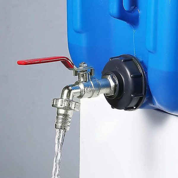 1000l Tankhane 1000 Liter Regnvandshøster Ibc Tankadapter 1/2 Gevindforbindelse Pp Messing Tankhætteadapter 60mm Groft Gevind Haveslangefitting