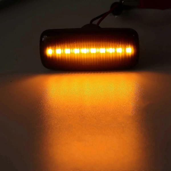 For Chrysler 200 300C Sebring Dodge Caliber Nitro Lancia Jeep Compass Bil LED Side Marker Light Tur [DB] black