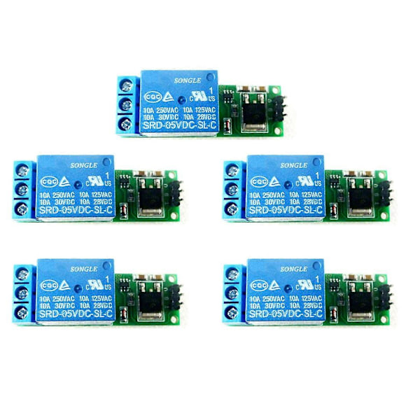 5st 6-24V Flip-Flop Låsrelä Bistabil Självlåsande Låg Puls Trigger Modul [db] As Shown