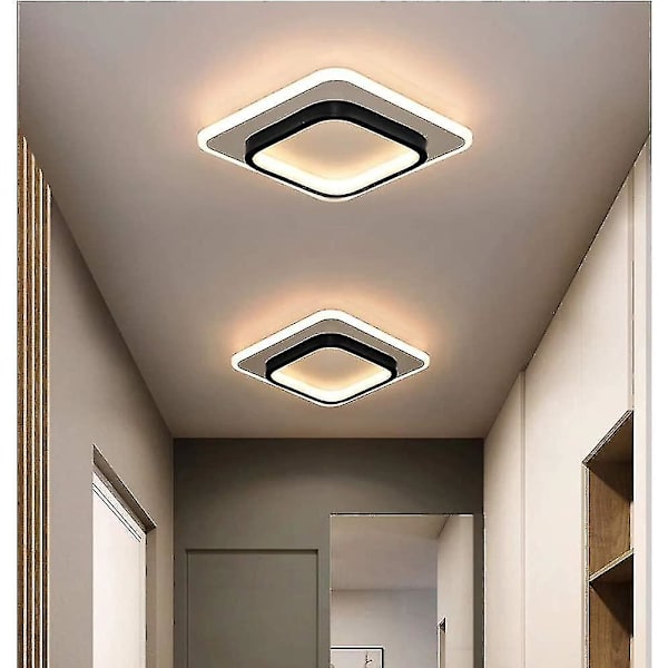 LED kvadratisk taklampe til balkongen enkel taklampe (varmt lys)