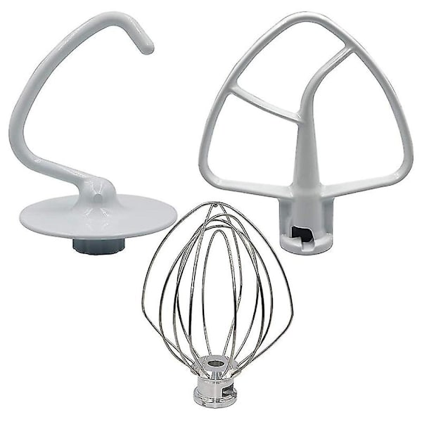 Mixer Kit för Ksm150 Inkluderar Degkrok Trådvisp Och Belagd Flat Beater, 3 Delar Stativblandare Rep  [dB}