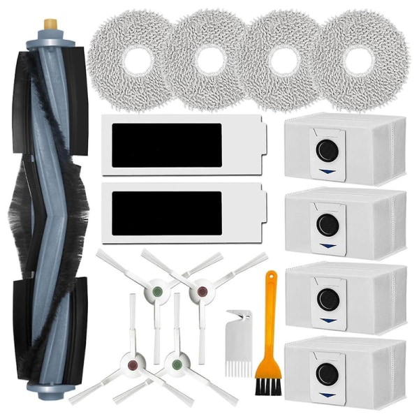 Tilbehørssett for Ecovacs Deebot T20 Omni, reservedeler for Ecovacs Deebot T20 E Omni støvsuger hovedbørste [DB] White