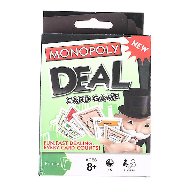 Puslespill Familie Fest Brettspill Engelsk Versjon Monopoly Trading CardGame Spilling [db] Black