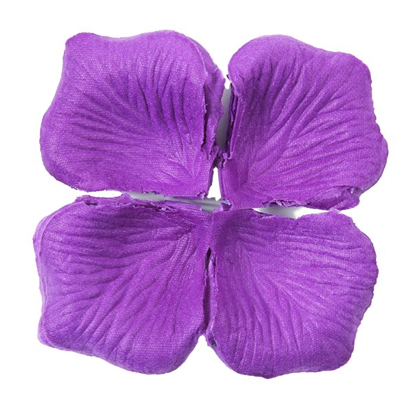1200 stk/12 pose Attraktivt kunstig roseblad Bred applikasjon ikke-vevd stoff Realistisk gjør-det-selv falske blomsterblad til bryllup Jikaix Purple