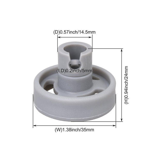 8 X Oppvaskmaskin Nedre Stativhjul Og Stud Wd12x10231 Erstatning For Ge  [dB}