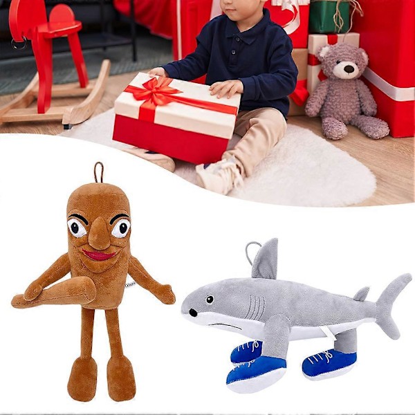 Tralalero Tralala Leksak Gosedjur Italiensk Brainrot Djur Leksaksdocka Present till Fans Pojkar Flickor [DB] Shark