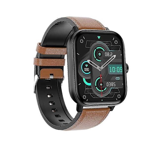 Shibingsheng G42 smartklocka Bluetooth Talk HRV-funktion Blodglukos [DB] dark brown leather