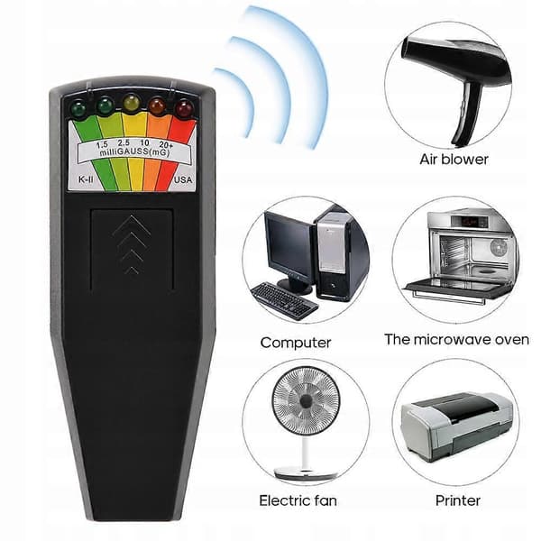 5 LED EMF-måler Magnetfelt Detektor Spøgelse [DB]
