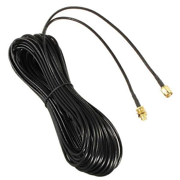 20M Forlengelseskabler SMA Hunn til Hunn Koaksial Forlengelseskabel WiFi Router Antenne Luft Antenne Kobber P [DB] Black